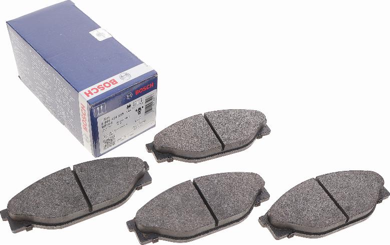 BOSCH 0 986 424 225 - Brake Pad Set, disc brake onlydrive.pro