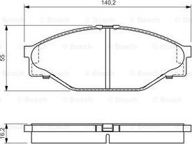 BOSCH 0 986 424 225 - Brake Pad Set, disc brake onlydrive.pro