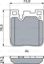 BOSCH 0 986 424 755 - Тормозные колодки, дисковые, комплект onlydrive.pro