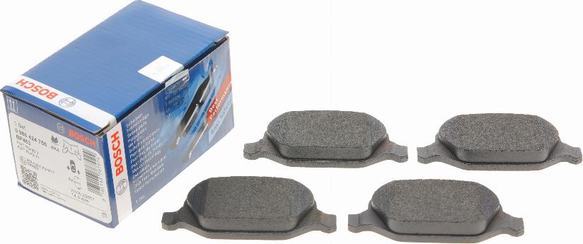 BOSCH 0 986 424 756 - Piduriklotsi komplekt,ketaspidur onlydrive.pro