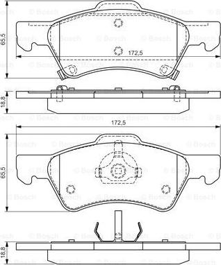 BOSCH 0 986 424 765 - Brake Pad Set, disc brake onlydrive.pro