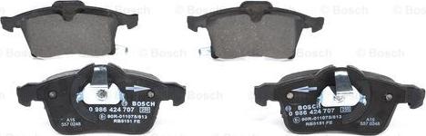 BOSCH 0 986 424 707 - Brake Pad Set, disc brake onlydrive.pro