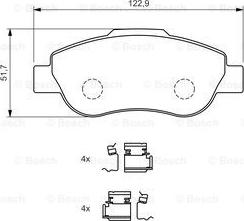 BOSCH 0 986 424 786 - Stabdžių trinkelių rinkinys, diskinis stabdys onlydrive.pro