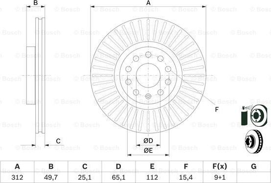 BOSCH 0 986 479 932 - Brake Disc onlydrive.pro