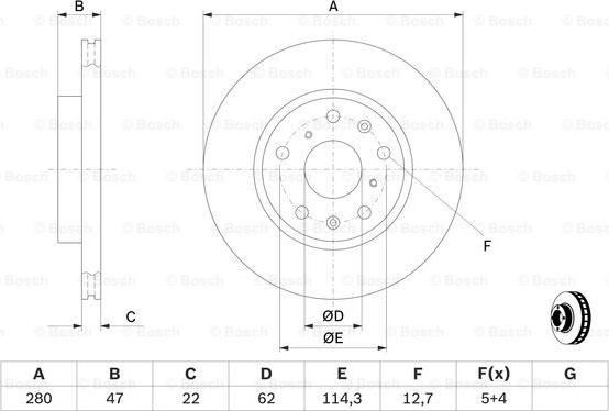 BOSCH 0 986 479 403 - Brake Disc onlydrive.pro