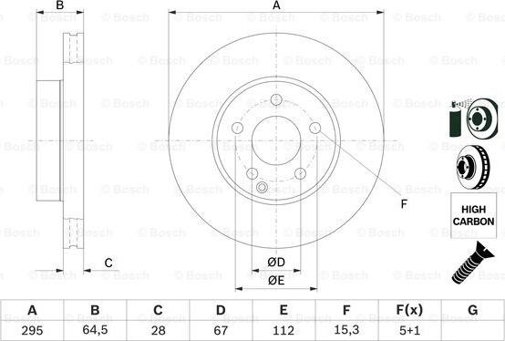 BOSCH 0 986 479 407 - Bremžu diski onlydrive.pro