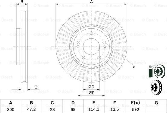 BOSCH 0 986 479 C51 - Brake Disc onlydrive.pro