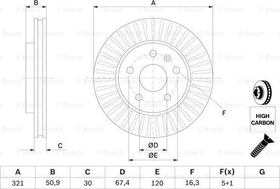 BOSCH 0 986 479 544 - Brake Disc onlydrive.pro