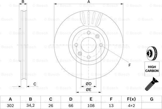 BOSCH 0 986 479 548 - Brake Disc onlydrive.pro