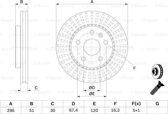 BOSCH 0 986 479 C65 - Brake Disc onlydrive.pro