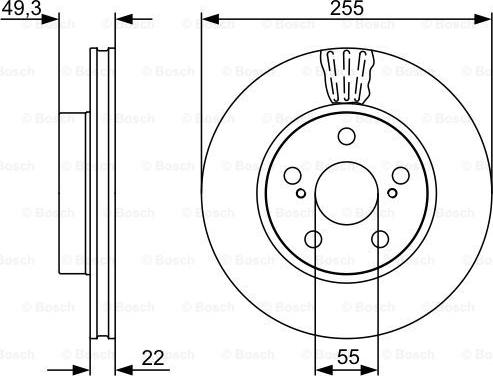 BOSCH 0 986 479 564 - Brake Disc onlydrive.pro