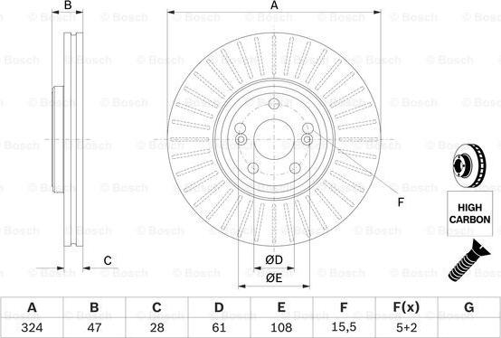 BOSCH 0 986 479 565 - Brake Disc onlydrive.pro