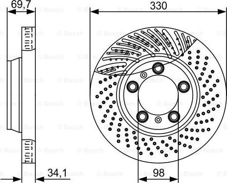 BOSCH 0 986 479 580 - Bremžu diski onlydrive.pro