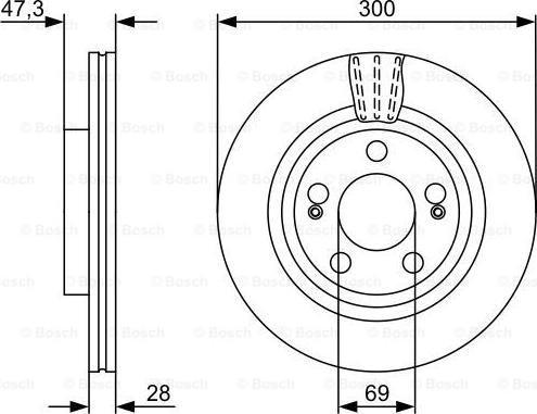 BOSCH 0 986 479 537 - Brake Disc onlydrive.pro