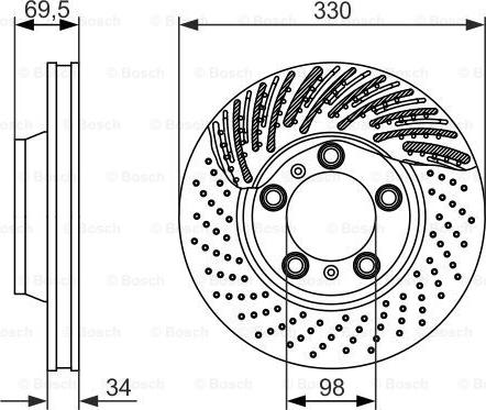 BOSCH 0 986 479 579 - Bremžu diski onlydrive.pro