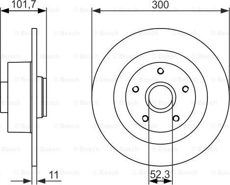 BOSCH 0 986 479 573 - Bremžu diski onlydrive.pro