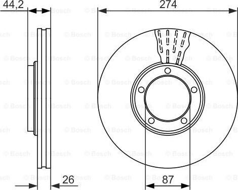 BOSCH 0 986 479 696 - Brake Disc onlydrive.pro