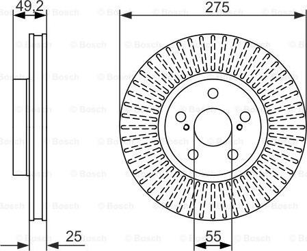 BOSCH 0 986 479 619 - Brake Disc onlydrive.pro