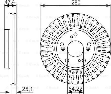 BOSCH 0 986 479 625 - Brake Disc onlydrive.pro