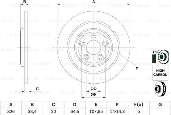 BOSCH 0 986 479 628 - Brake Disc onlydrive.pro