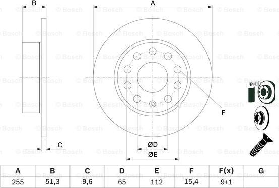 BOSCH 0 986 479 099 - Тормозной диск onlydrive.pro