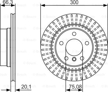 BOSCH 0 986 479 044 - Stabdžių diskas onlydrive.pro