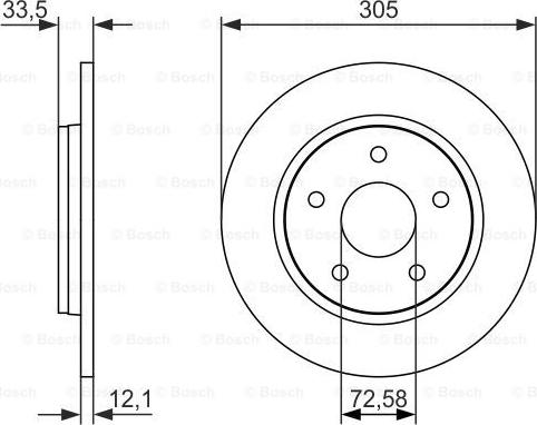 BOSCH 0 986 479 050 - Brake Disc onlydrive.pro