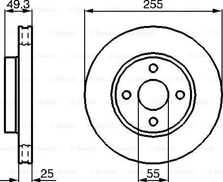 BOSCH 0 986 479 084 - Brake Disc onlydrive.pro