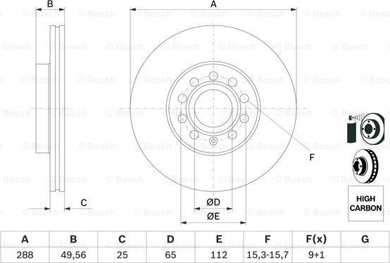 BOSCH 0 986 479 088 - Brake Disc onlydrive.pro