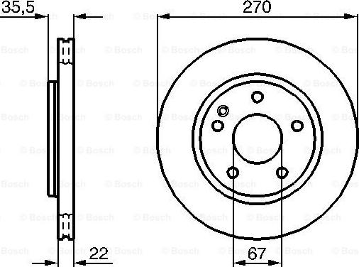 BOSCH 0 986 479 B67 - Brake Disc onlydrive.pro