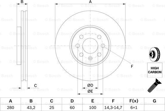 BOSCH 0 986 479 B68 - Brake Disc onlydrive.pro