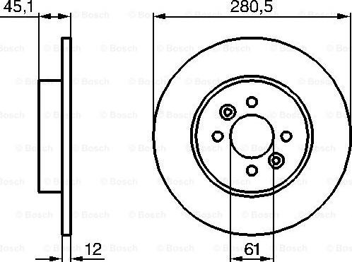 BOSCH 0 986 479 195 - Brake Disc onlydrive.pro