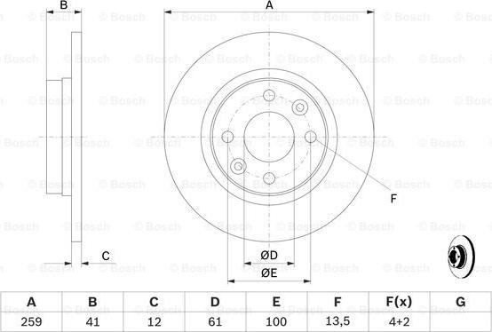 BOSCH 0 986 479 164 - Brake Disc onlydrive.pro