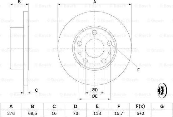 BOSCH 0 986 479 163 - Brake Disc onlydrive.pro