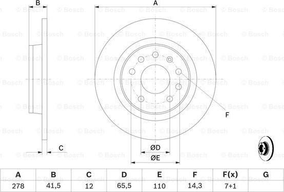 BOSCH 0 986 479 106 - Brake Disc onlydrive.pro