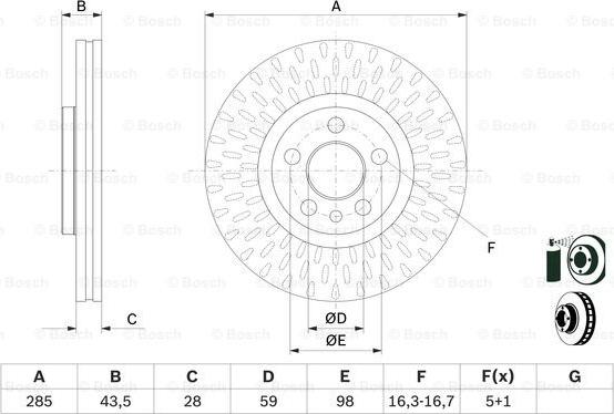 BOSCH 0 986 479 114 - Brake Disc onlydrive.pro