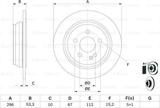 BOSCH 0 986 479 138 - Brake Disc onlydrive.pro