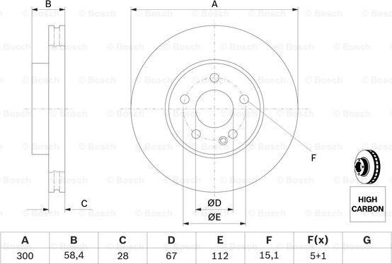 BOSCH 0 986 479 C50 - Brake Disc onlydrive.pro