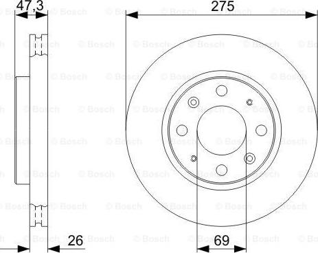 BOSCH 0 986 479 369 - Brake Disc onlydrive.pro