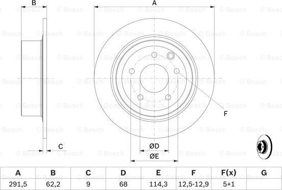 BOSCH 0 986 479 C60 - Brake Disc onlydrive.pro