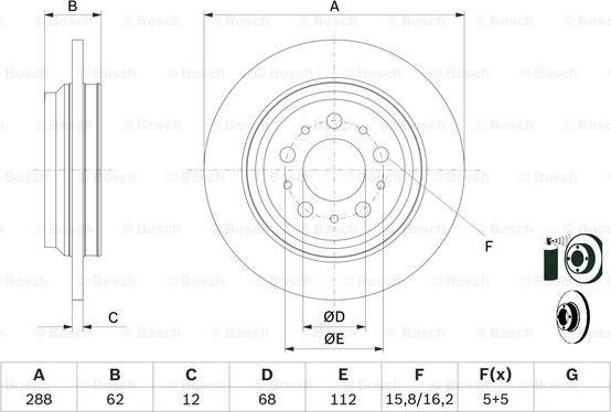 BOSCH 0 986 479 309 - Тормозной диск onlydrive.pro