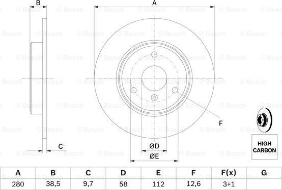 BOSCH 0 986 479 305 - Brake Disc onlydrive.pro