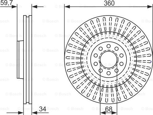 BOSCH 0 986 479 B97 - Тормозной диск onlydrive.pro