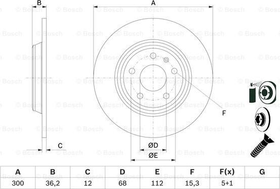 BOSCH 0 986 479 382 - Stabdžių diskas onlydrive.pro