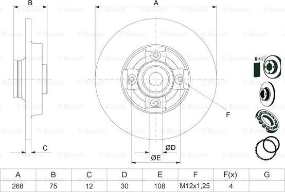 BOSCH 0 986 479 387 - Brake Disc onlydrive.pro