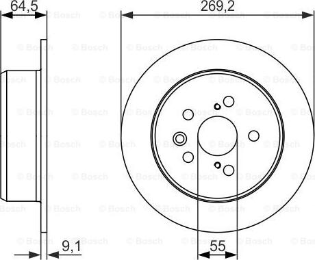 BOSCH 0 986 479 336 - Brake Disc onlydrive.pro