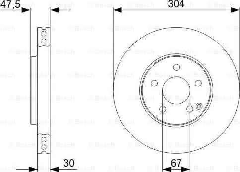 BOSCH 0 986 479 333 - Brake Disc onlydrive.pro