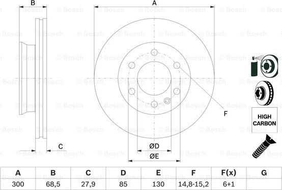 BOSCH 0 986 479 294 - Brake Disc onlydrive.pro