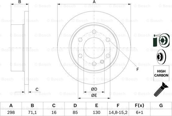 BOSCH 0 986 479 295 - Brake Disc onlydrive.pro