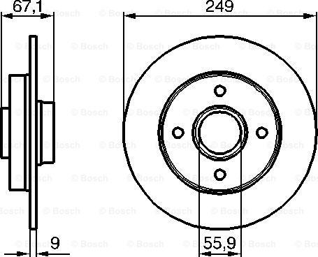 BOSCH 0 986 479 219 - Brake Disc onlydrive.pro